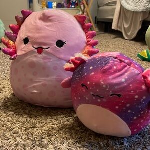Pink squishmallow pair